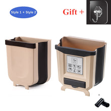 Load image into Gallery viewer, New product foldable kitchen trash can kitchen cabinet trash door hanging trash can car trash can toilet garbage waste storage
