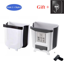 Load image into Gallery viewer, New product foldable kitchen trash can kitchen cabinet trash door hanging trash can car trash can toilet garbage waste storage
