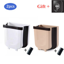 Load image into Gallery viewer, New product foldable kitchen trash can kitchen cabinet trash door hanging trash can car trash can toilet garbage waste storage
