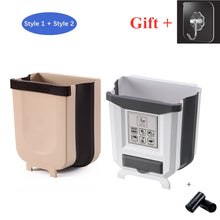 Load image into Gallery viewer, New product foldable kitchen trash can kitchen cabinet trash door hanging trash can car trash can toilet garbage waste storage
