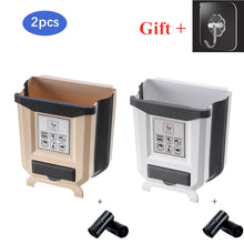 Load image into Gallery viewer, New product foldable kitchen trash can kitchen cabinet trash door hanging trash can car trash can toilet garbage waste storage
